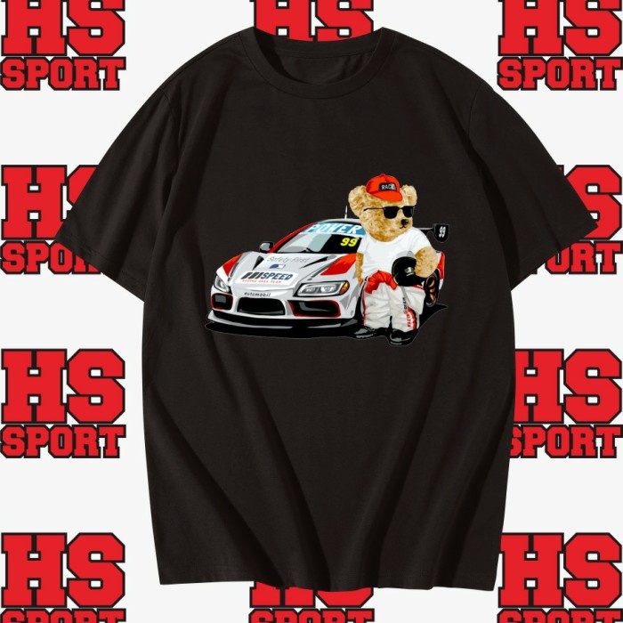 KAOS BEAR - BAJU BERUANG - TSHIRT BEAR - BAJU BEAR MOBIL SPORT