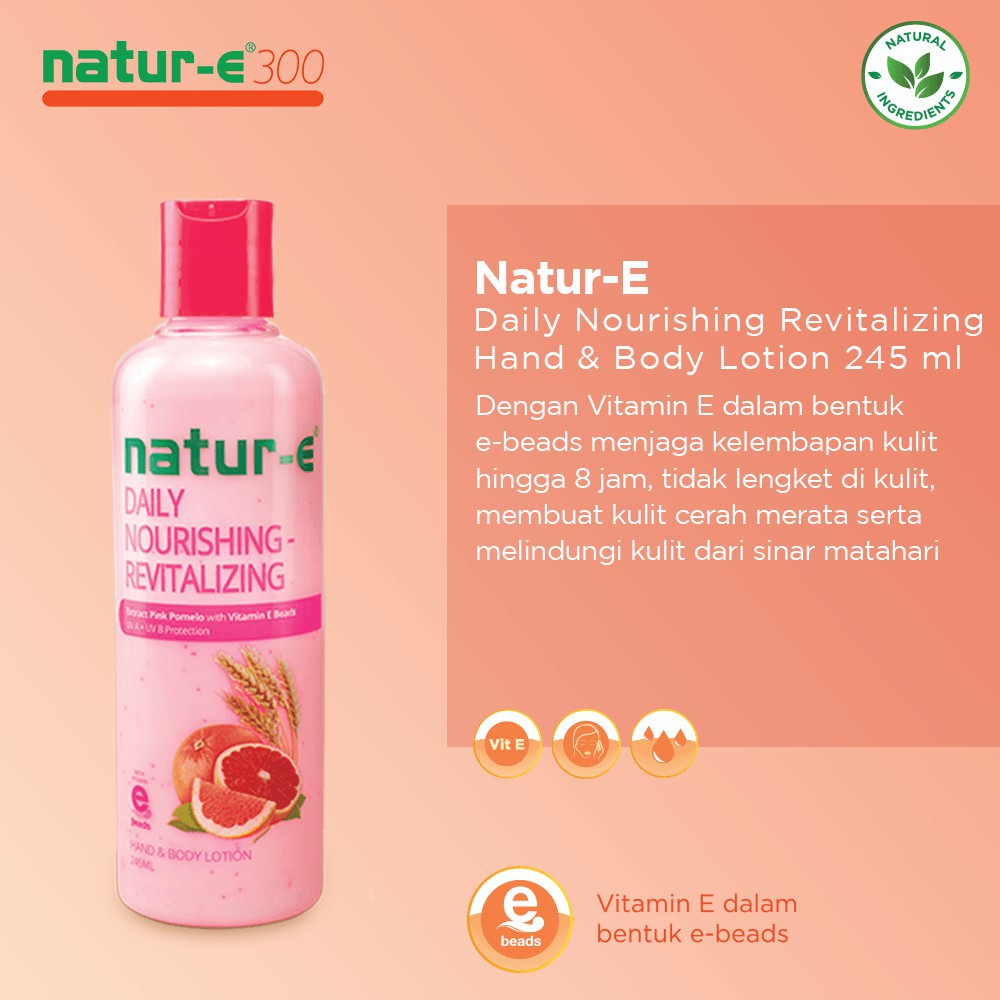 Natur E Hand &amp; Body Lotion Revitalizing (Pink)