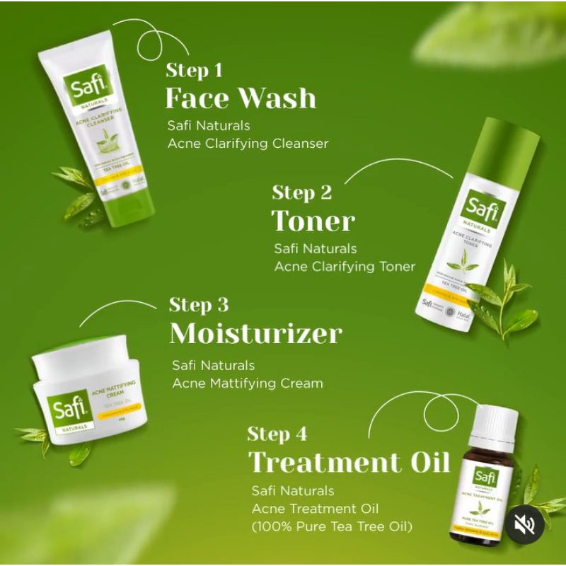 SAFI PAKET NATURALS TTO (UNTUK WAJAH BERJERAWAT)