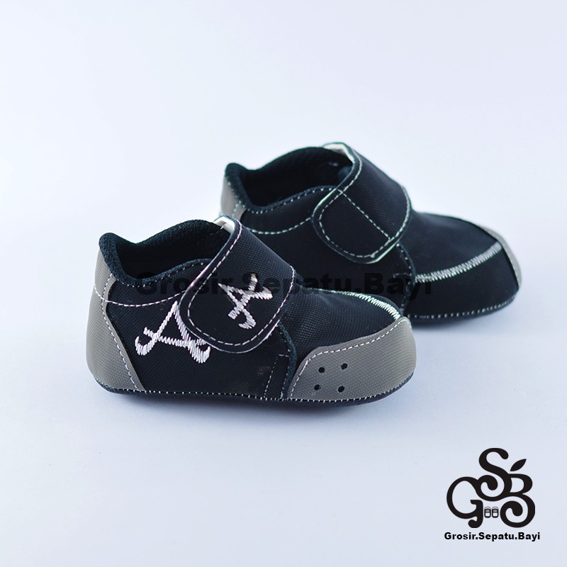 sepatu bayi baby shoes prewalker laki laki umur 2 - 14 bulan model casual A warna HITAM