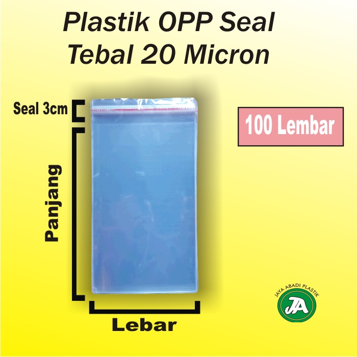 

Plastik OPP Seal 5 x 25 Cm Plastik Bening Tebal 20 Mic Isi 100 Lbr