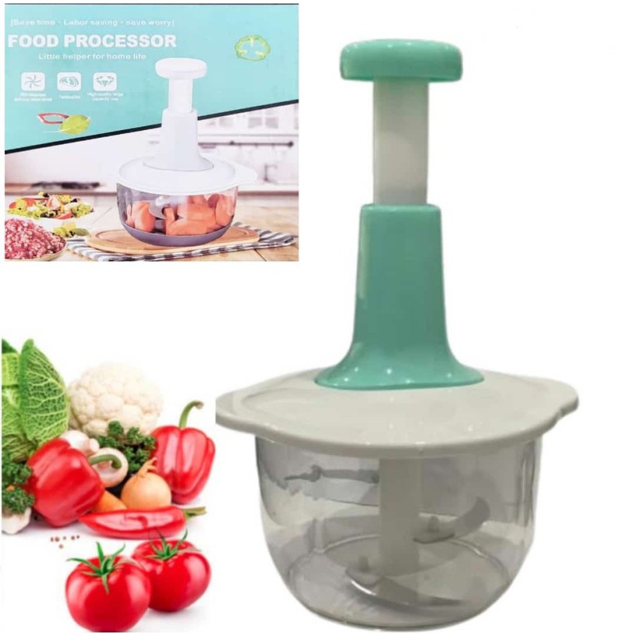 chopper blender pemotong manual tekan pencacah penggiling daging mixer adonan pisau multifungsi