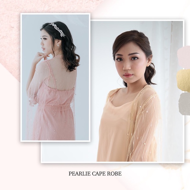 𝙏𝙪𝙩𝙪𝙡𝙡𝙚 Pearlie Cape Robe Peach