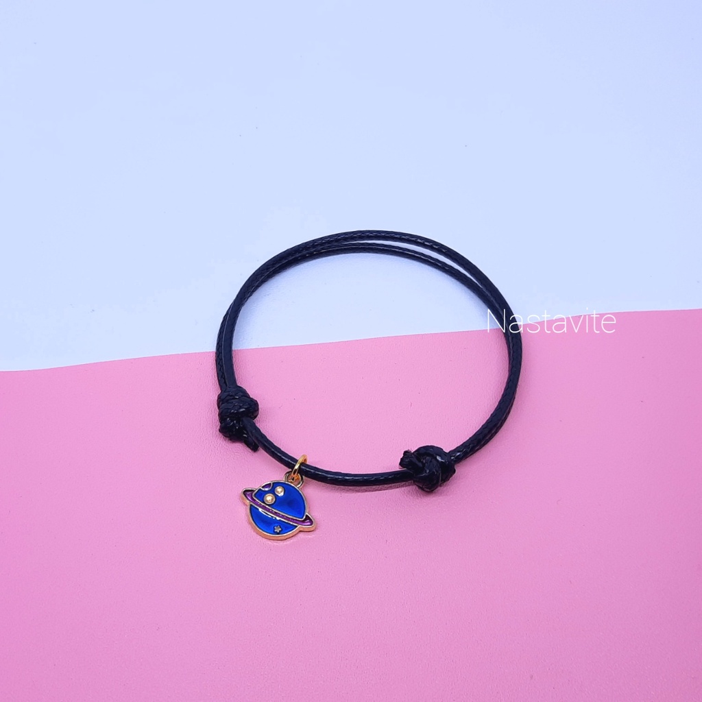 Gelang couple persahabatan bestie ber 3 orang aesthetic planet series murah