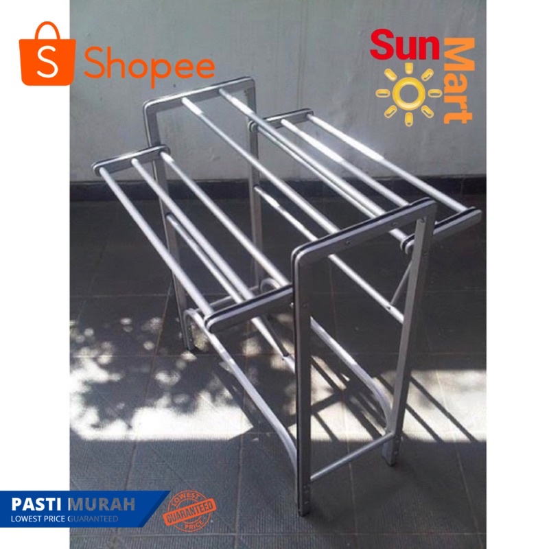 Jemuran Handuk Sayap aluminium bisa 8 handuk