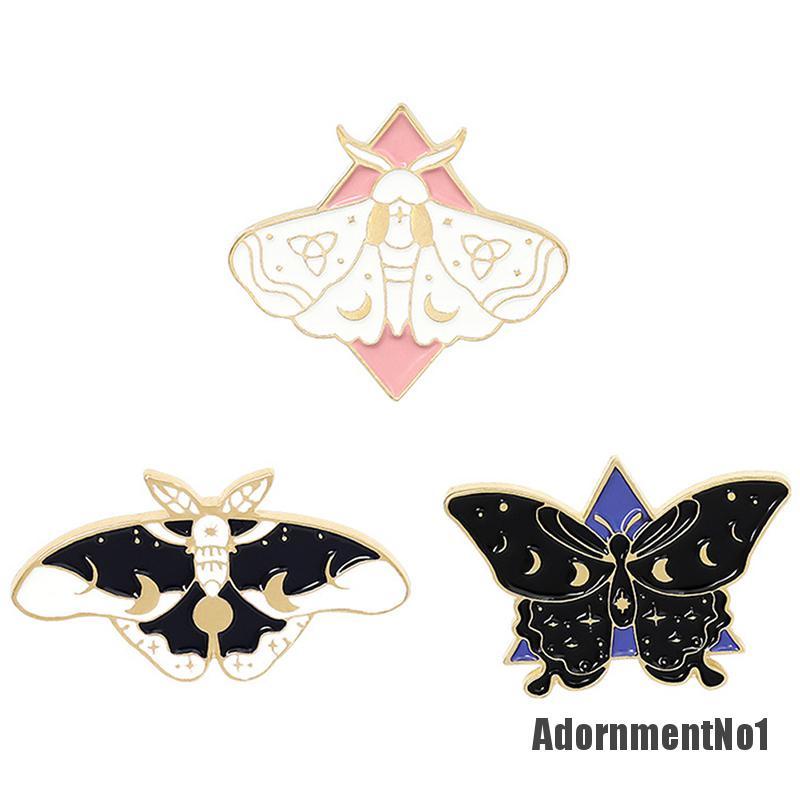 (Adornmentno1) 3pcs / Set Bros Pin Enamel Bentuk Kupu-Kupu Untuk Aksesoris Pakaian / Tas