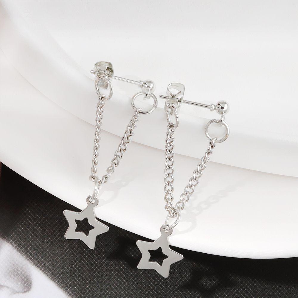 Preva Anting Rantai Bintang Anting Perempuan Kepribadian Super Keren Tanpa Tindik