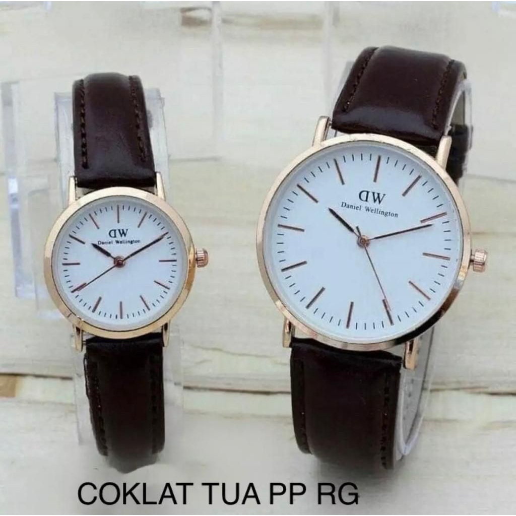 WBS JAM TANGAN COUPLE FREE BATERAI ✅COD KULIT IMPORT GROSIR MURAH PREMIUM PRIA WANITA ANAK REMAJA DEWASA VINTAGE CASUAL QUARTZ DD003-3