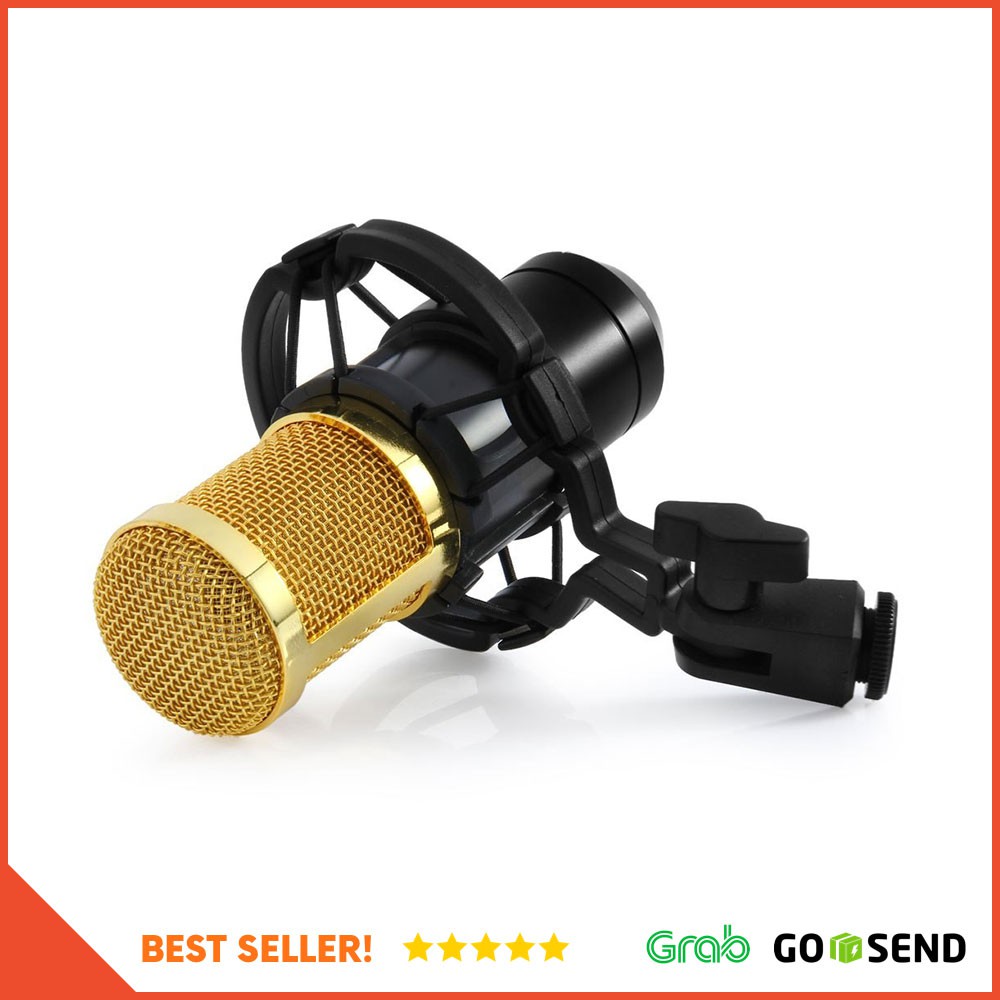 Taffware Mikrofon Kondenser Studio dengan Shock Proof Mount - BM-800 - Black