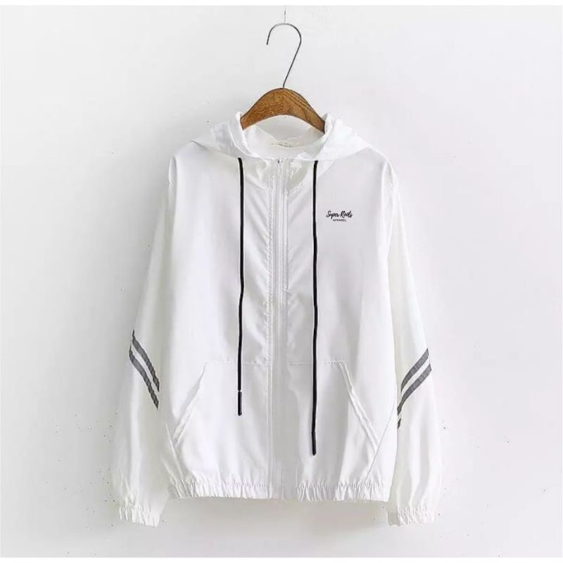 JAKET PARASUT WANITA OLAHRAGA JOGGING LARI WATERPROOF