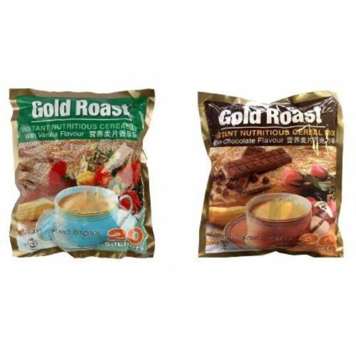 

Gold Roast Vanilla/ Coklat Instant Nutritious Cereal mix 20 sachets