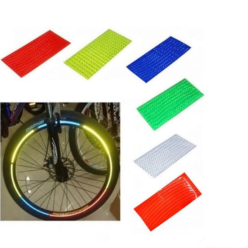 Stiker Reflective Roda Sepeda 8 Strip Roda Stiker Sepeda Bicycle Wheel