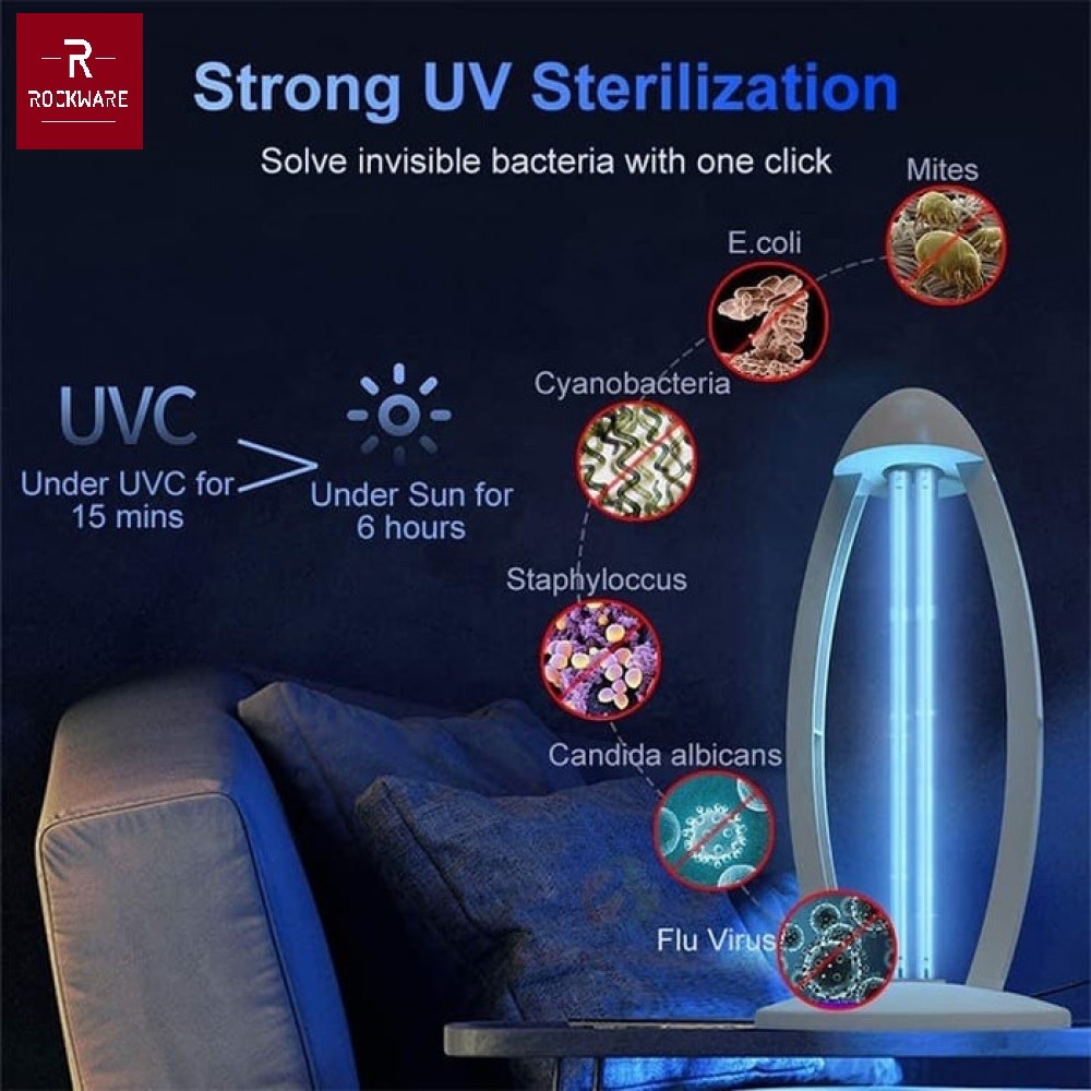 ASG-UV002 - UV Germicidal Lamp with Ozone Sterilization - Lampu Anti Virus Sterilisasi UV dan Ozone