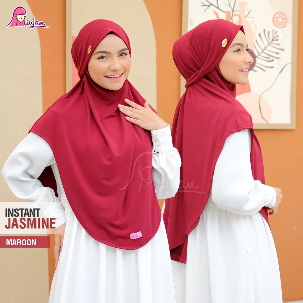 New Instan Jasmine Mask Miulan Jilbab Instan Jersey Tebal Non Pet Bisa Untuk Masker Original Miulan
