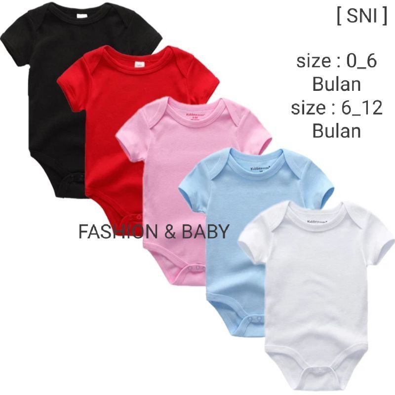 Jumper Pendek POLOS (SNI) Bodysuit Love Cloud Catton Soft