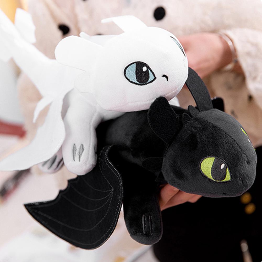 Timekey Mainan Boneka Plush Toothless 27cm / 35cm Untuk Hadiah Natal / Valentine / Ulang Tahun P9Y7