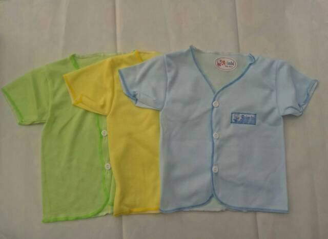 3 PCS Baju Bayi SNI Tangan Pendek Bahan Lembut Newborn 0-3 Bulan