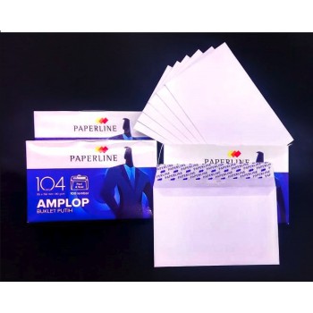 Amplop Putih Paperline 104  (95 X 152 MM) ( PAK )