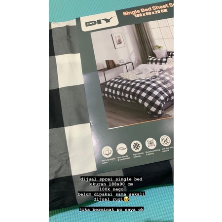 SPREI SINGLE BED KOREA AESTHETIC MR DIY