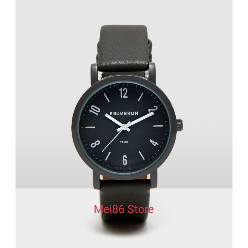 Brunbrun Nathan Dark Grey Anti Air 1 ATM Jam Tangan Analog Wanita