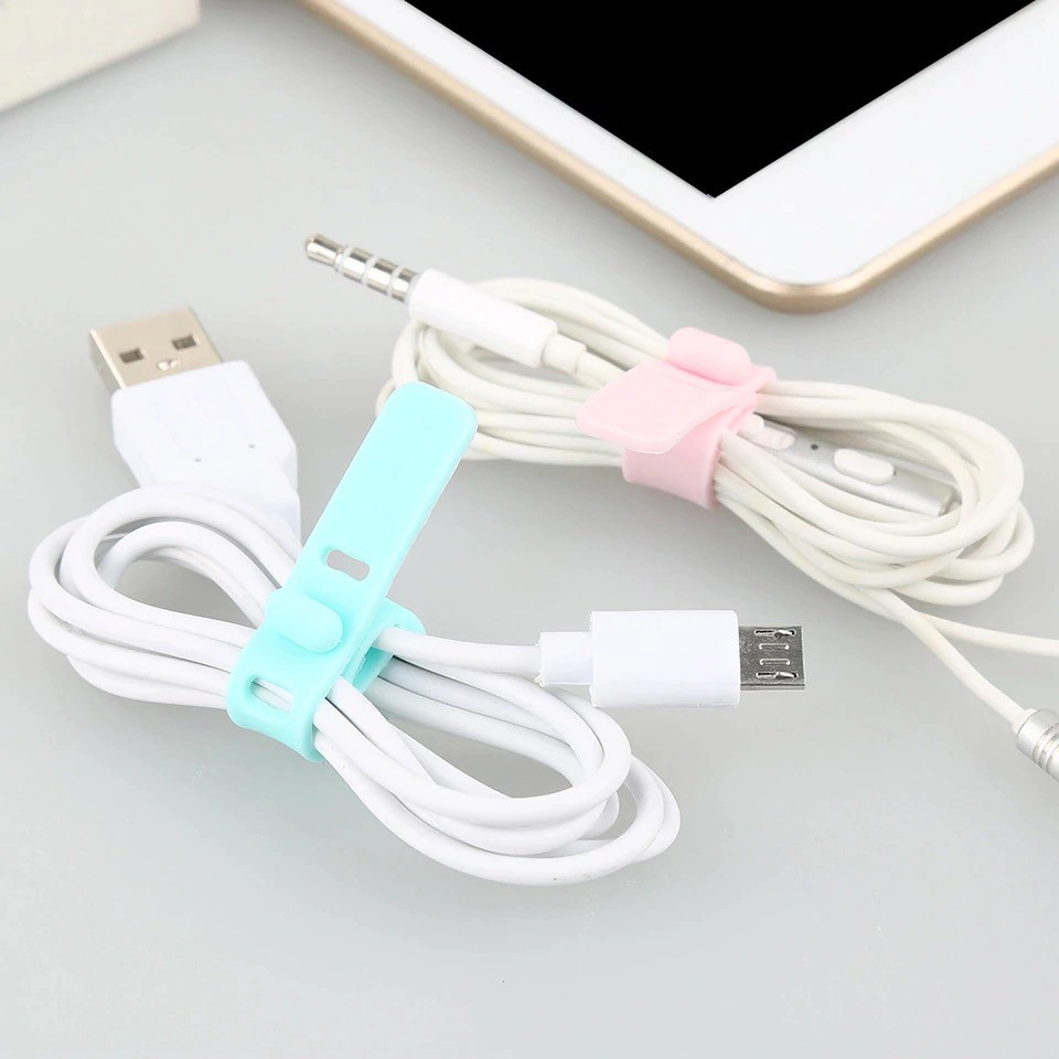 Pengikat Kabel Penggulung Cable KLIP KABEL POLOS Klip Charger Hp Universal