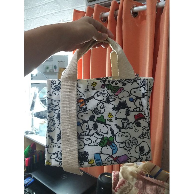 PRELOVED Tas Canvas Premium (Bahan Marhen) Snoopy