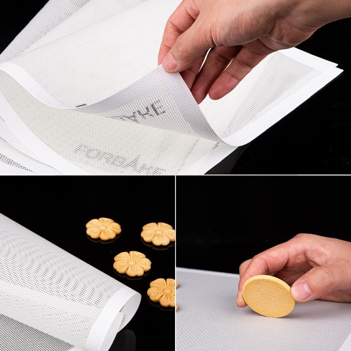 Forbake perforated silicone bake mat / alas panggang kue / baking mat - S 27.5x27.5