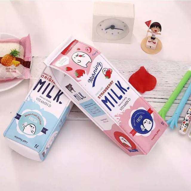 

Tempat Pensil kotak susu pencil box milk