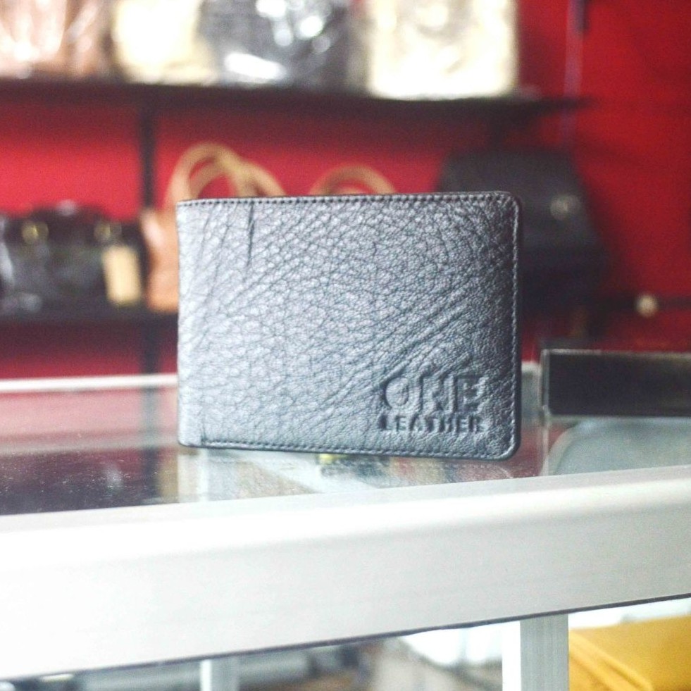 DOMPET MINI PRIA/DOMPET KULIT KANGURU/DOMPET KECIL HANDMAADE/WALET PRIA SLIM WARNA HITAM