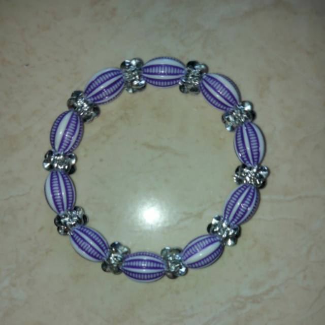 GELANG PERAK BATAN UNGU BALI MURAH
