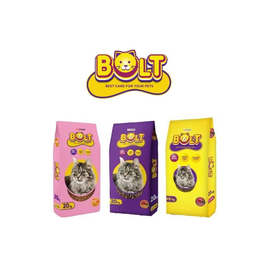 Makanan Kucing BOLT 20kg / Cat Food Bolt Murah 20kg