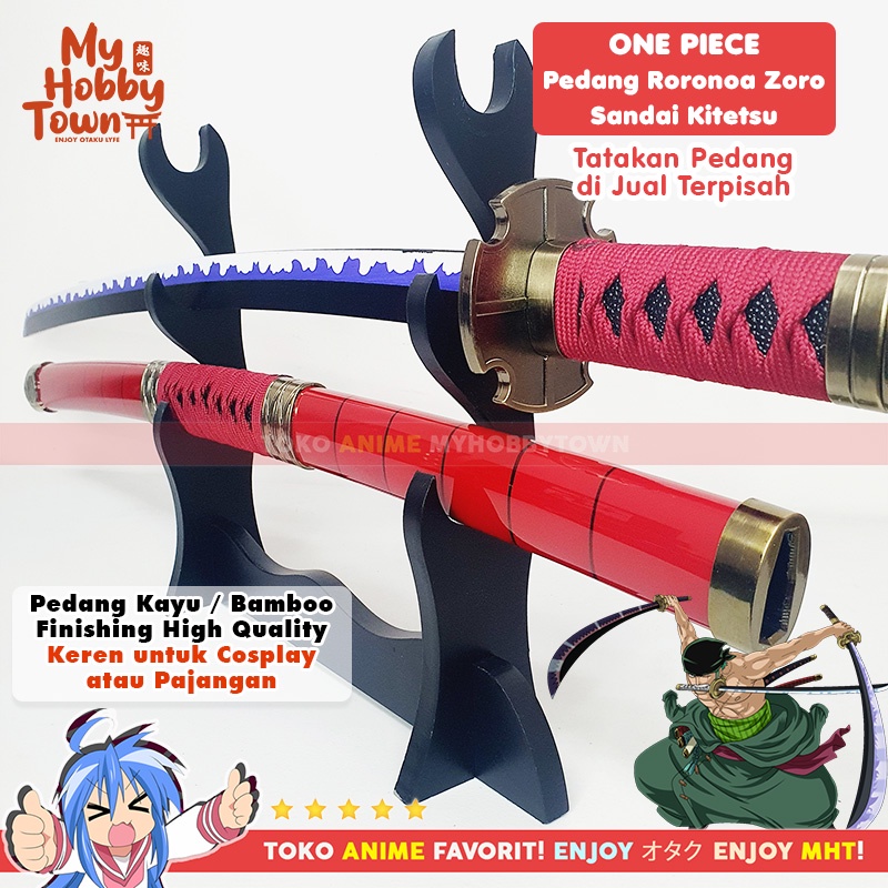 Replika Pedang Bambu One Piece Roronoa Zoro Sandai Kitetsu Cosplay Property Anime