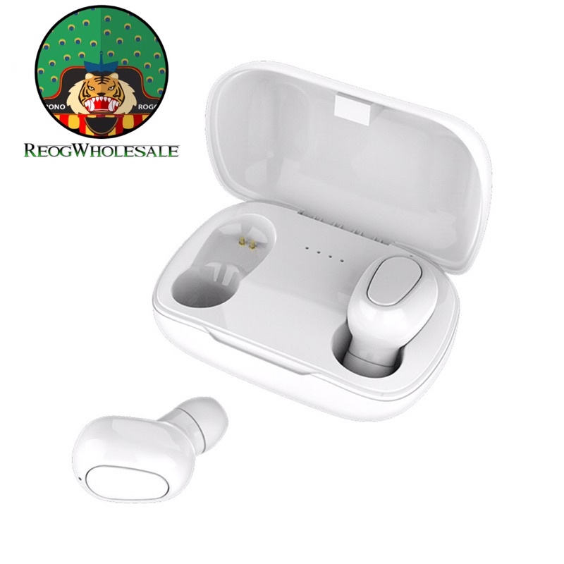 TWS-L21 Earphone Wireless Bluetooth untuk Android &amp; iPhone Versi Bluetooth 5.0