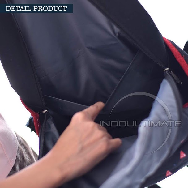 Tas Ransel import IM JS-002 Kanvas / Tas Ransel Import / Tas laptop murah / Tas Sekolah BLACK