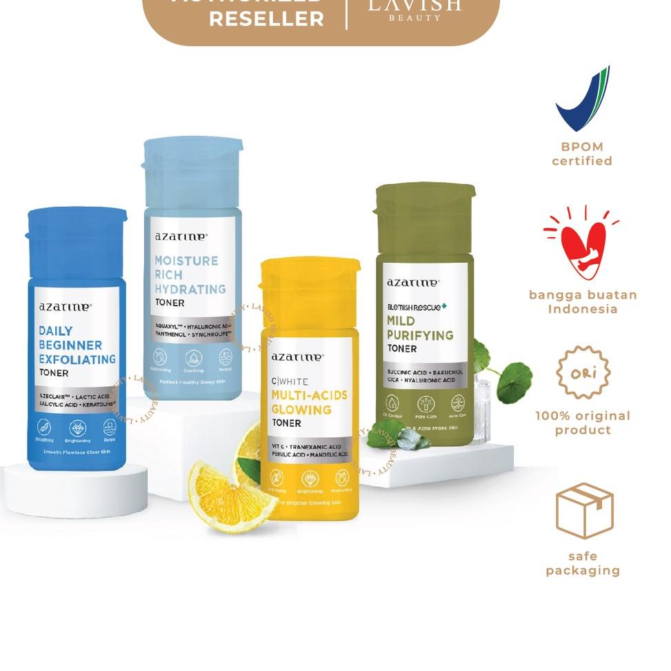 [PRODUK 6MQYE] AZARINE Toner Daily Beginner Exfoliating Toner // Moisture Rich Hydrating Toner // Mu