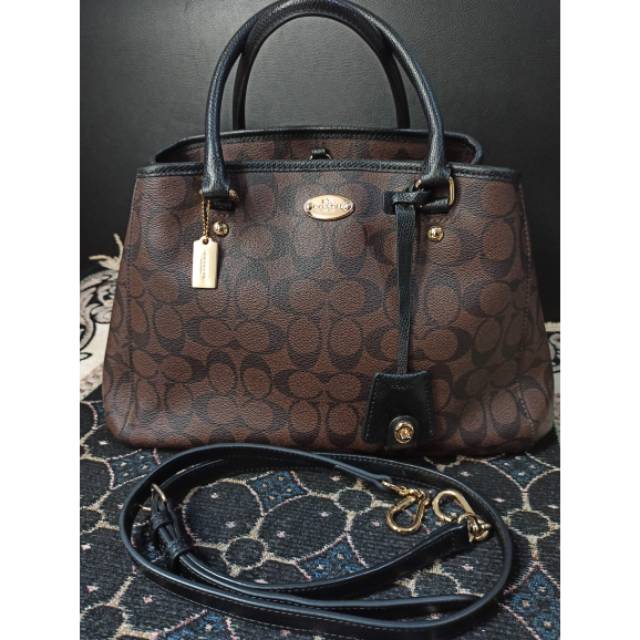 Preloved Coach Signature Margot Large Mahogany Mulus very good condition