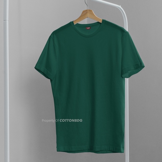 KAOS POLOS PRIA HIJAU BOTOL GREEN FOREST TANGAN PENDEK UKURAN S-XL BAHAN COTTON COMBED 30S ORGINAL