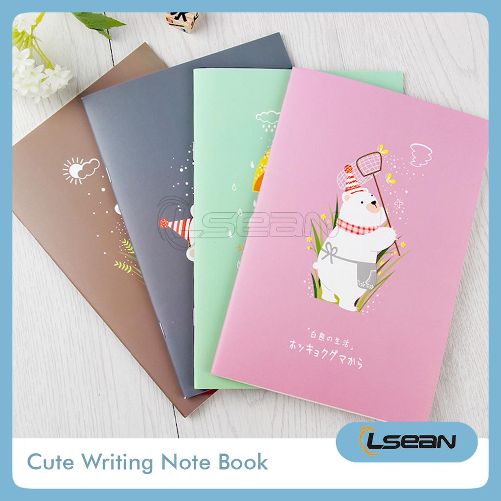 Buku Tulis Catatan Garis Lucu Motif Beruang Gajah Unicorn Notebook