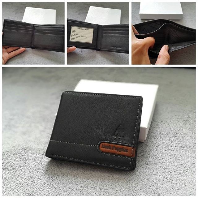 PROMO Dompet Pria HushPuppies Dompet Cowok HUSH PUPPIES HITAM DOMPET KULIT