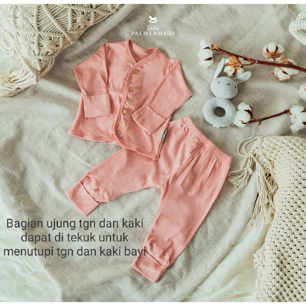 PROMO 7.7 PROMO BAJU LEBARAN Little Palmerhaus Button Tee Long Sleeve Setelan piyama anak  / Setelan baju bayi / baju anak