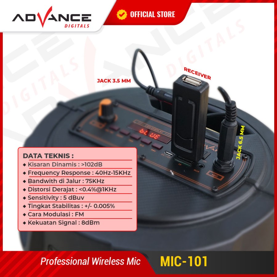 MIC WIRELESS ADVANCE 101 / MIC PROFESSIONAL