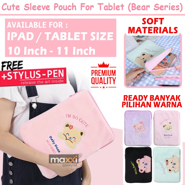 Sleeve Bag Case Lucu Sarung Casing Pouch Tab Tablet 10 11 Inch Samsung tab A10 A7 10.4 S6 Lite S5e 1