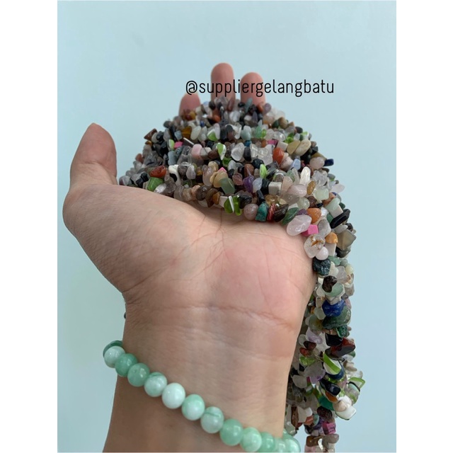 kerikil batu mix colour 1cm bahan akik batu campuran aksesoris warna