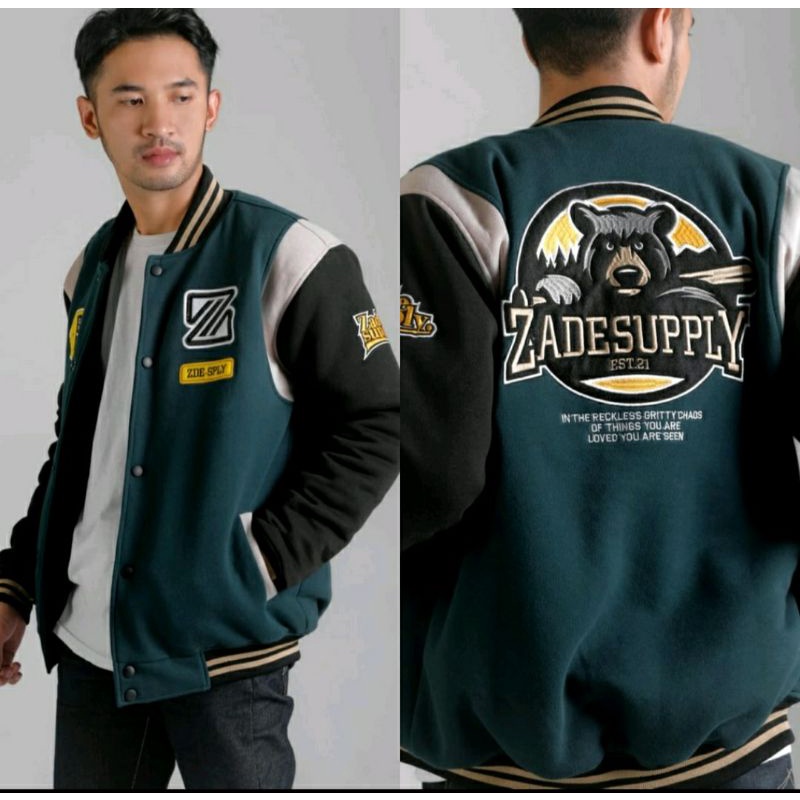 VARSITY JACKET BEAR TOSCA