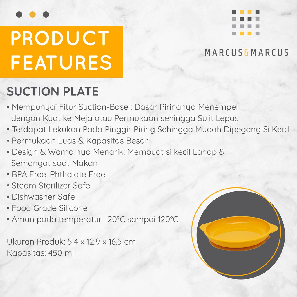 Castle - Marcus &amp; Marcus Silicone Suction Plate - Peralatan Makan MPASI Alas Makan - Piring Makan Bayi MNM