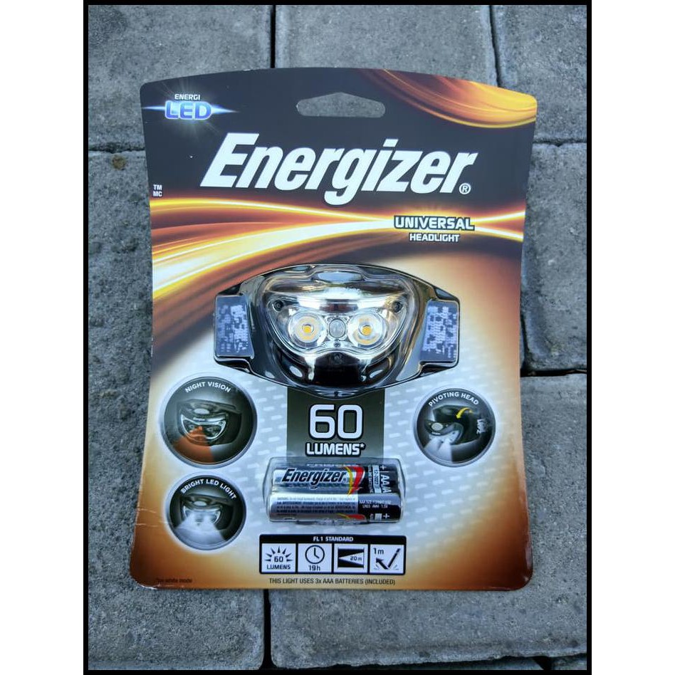 NEW READY HEADLAMP / HEADLIGHT SENTER KEPALA ENERGIZER 3 LED TERLARIS