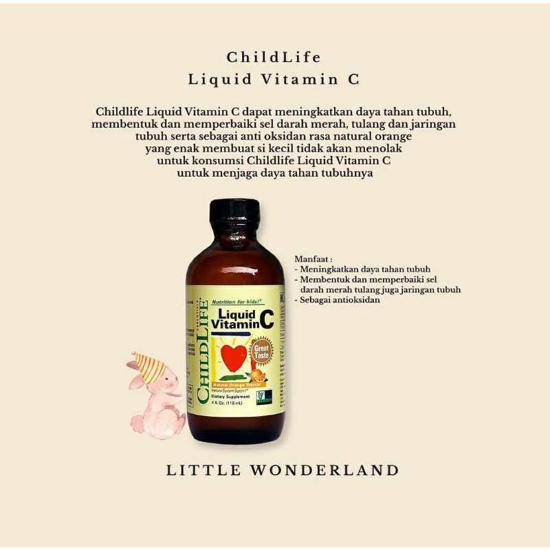 Childlife Liquid Vitamin C Jaminan 100% Ori BPOM exp panjang