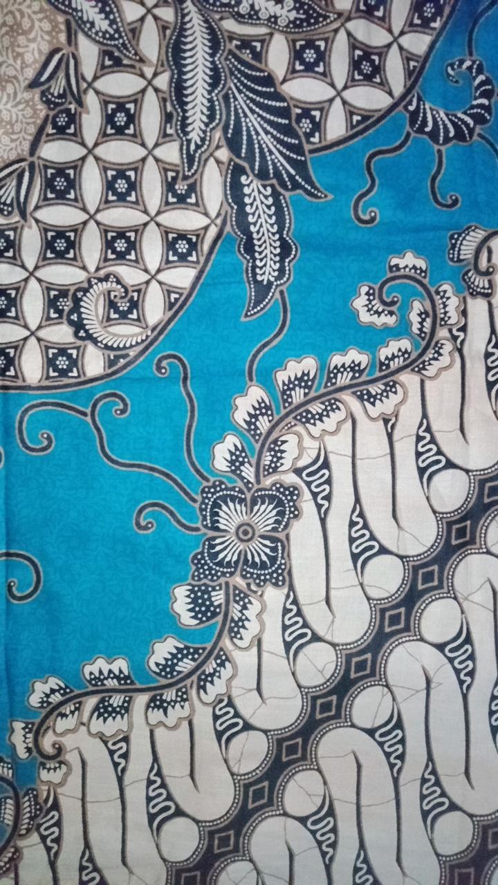 Kemeja Batik Anak Motif Keong Biru