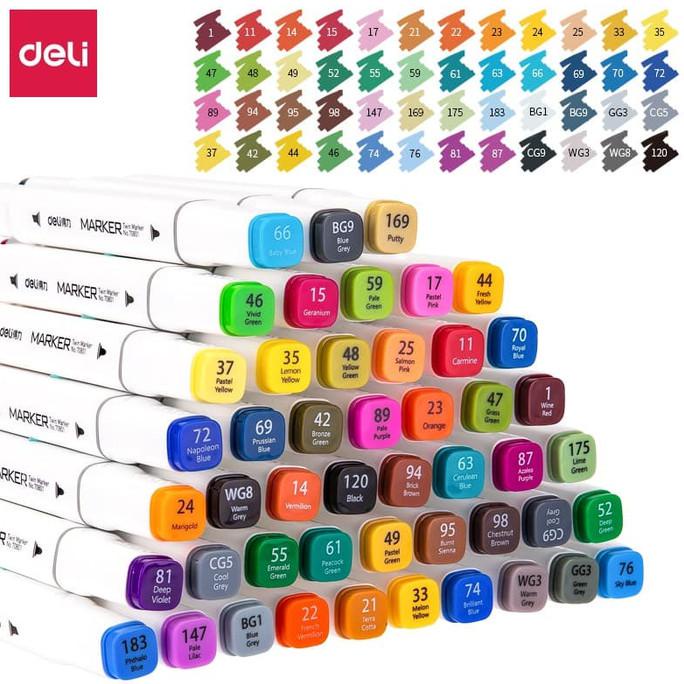 

DELI SPIDOL 48WARNA DENGAN UJUNG TIP GANDA DESAIN PROFESIONAL 70801-48