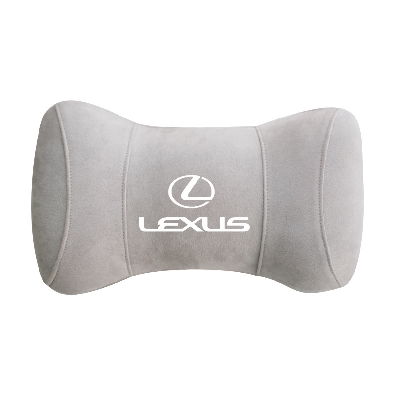 G-club Bantal Leher Bahan Kulit Rusa Memory Foam Untuk Headrest Mobil Lexus